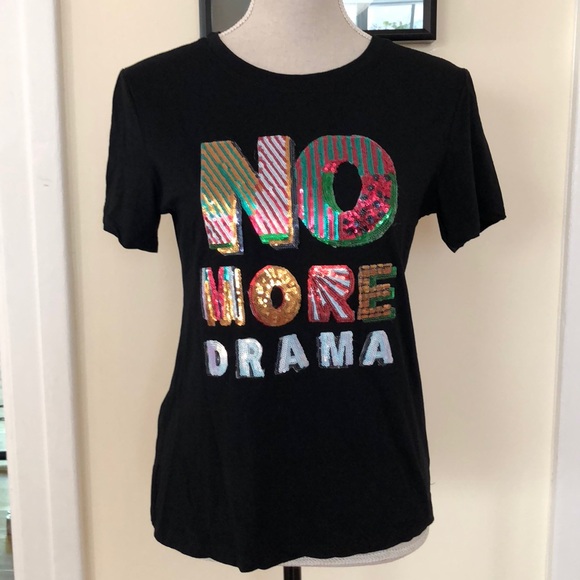 No more drama sequined tee